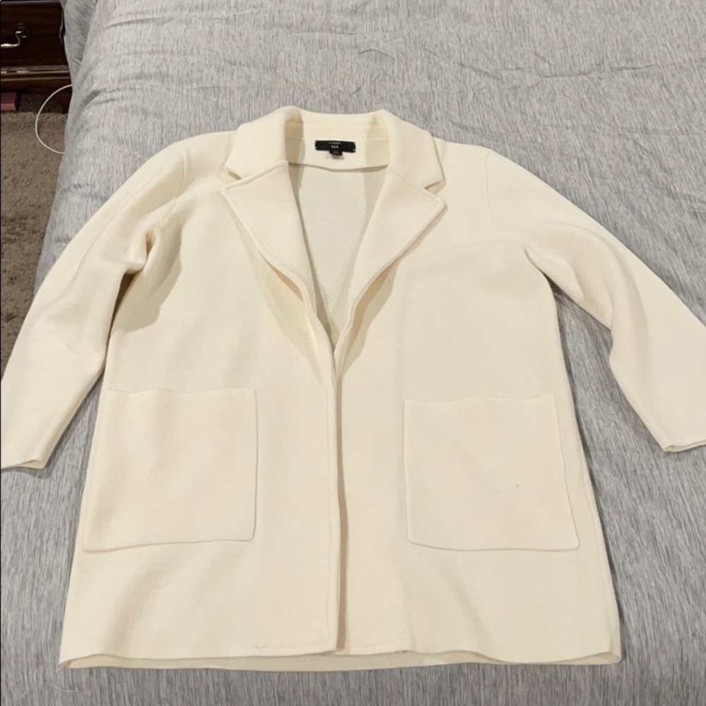 J.Crew Sophie sweater blazer, like new, XS, cream